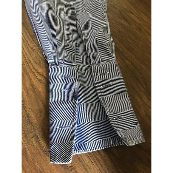 Thomas Pink Prestige Shirt Mens Medium  Blue French Cuff London Made UK - Picture 11 of 11